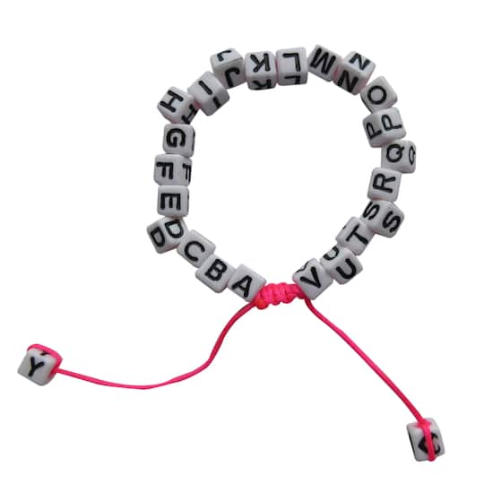 Black & White Alphabet Square Beads by Creatology™